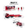 1:24 城市大型消防拖板車+雲梯車(IC音樂說故事/慣性摩輪/橡膠輪/門可開)(59461) (無法超商取貨)