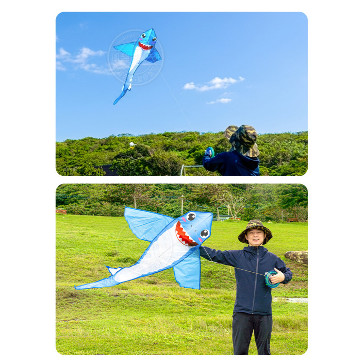 藍色鯊魚寶寶造型彩色風箏(112*186)(無法超商取貨)
