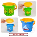 7件式黃色水桶玩沙工具組(沙灘組)(沙漏水車版)(834)(顏色隨機)