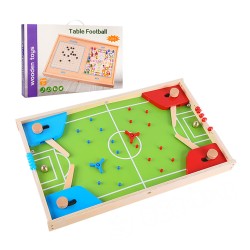 3合1木製桌上足球對戰遊戲台(56X35)(背面五子棋+飛行棋) (無法超商取貨)