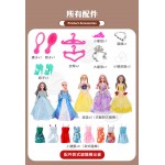 冰雪魔法公主5入娃娃套裝組(8件衣服+鞋子配件)(0225) (無法超商取貨)