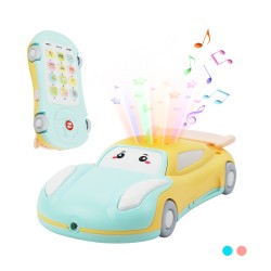 幼兒安撫型小汽車造型手機(可調音量/星空燈/早教音樂)(9961)