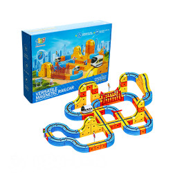 磁吸式積木軌道小火車(USB充電/新式磁吸軌道/積木式自由拼接/159PCS)(1132B) (無法超商取貨)