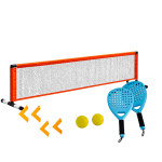 Pickleball匹克球運動球組(附雙球拍+可收球網+2顆球)(室內戶外露營遊戲)(1195)