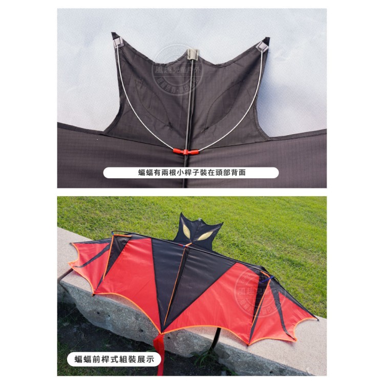 前桿式大蝙蝠造型風箏(188*192) (無法超商取貨)
